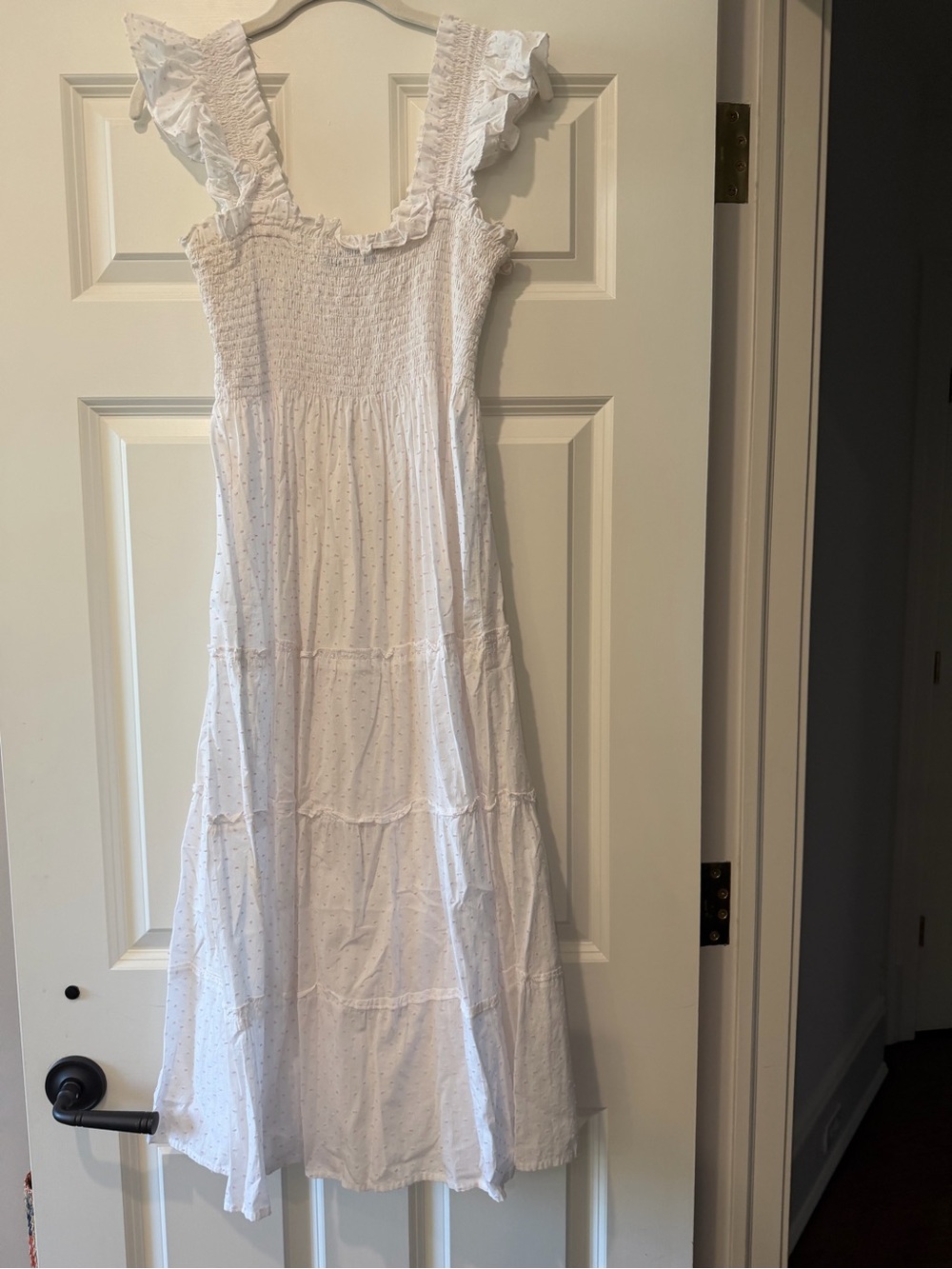 Hill House Home Ellie Nap Dress white with pink polka dot - Picture 8 of 8
